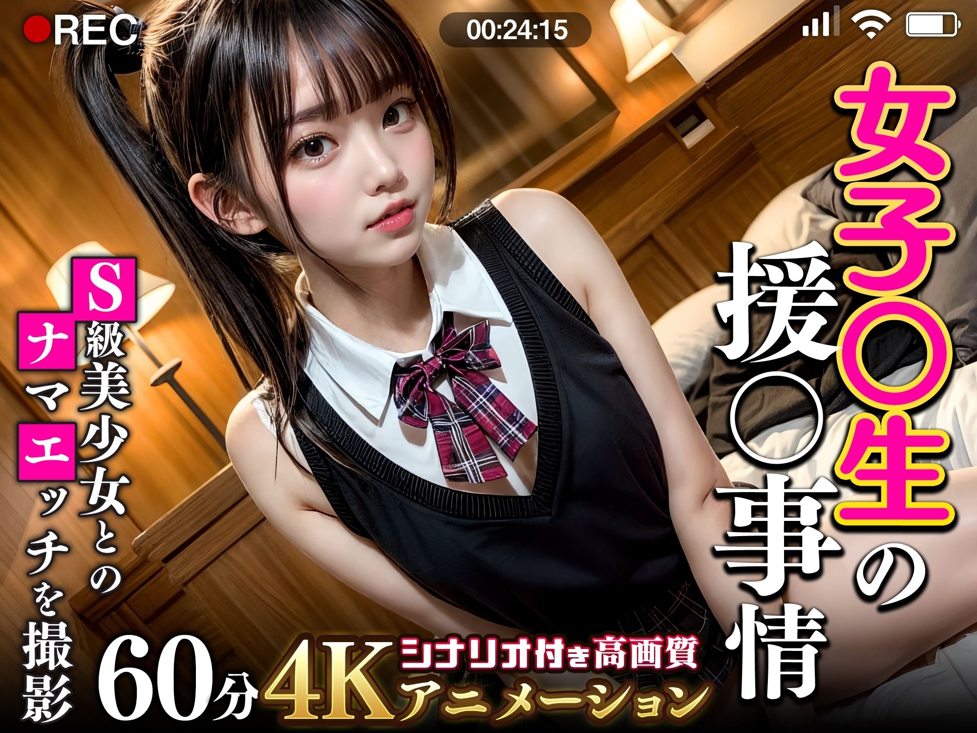 サンプル画像2:【4K超画質ぬるぬるアニメ】女子◯生の援◯事情(AIますたぁ) [d_314754]