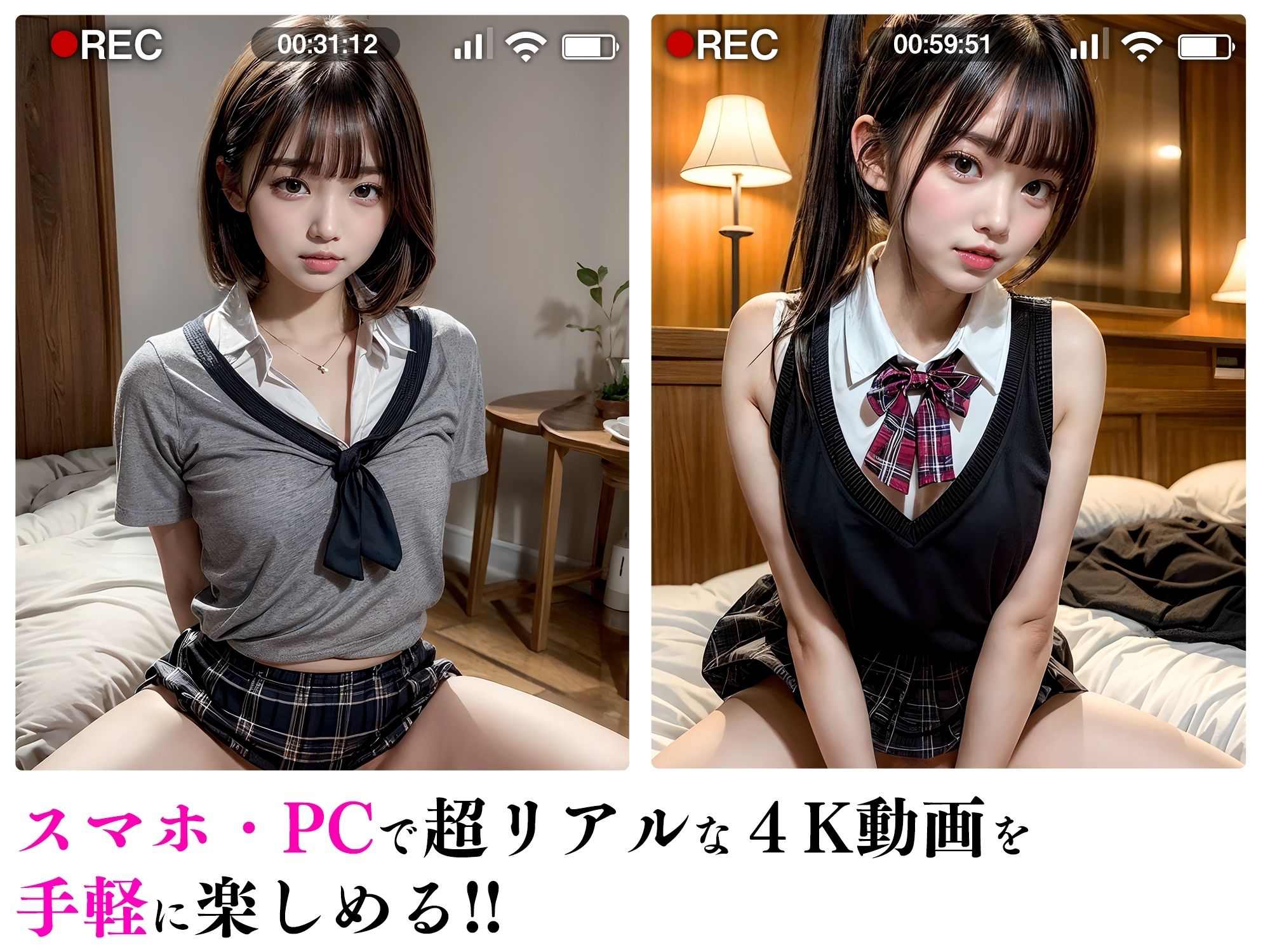 サンプル画像4:【4K超画質ぬるぬるアニメ】女子◯生の援◯事情(AIますたぁ) [d_314754]