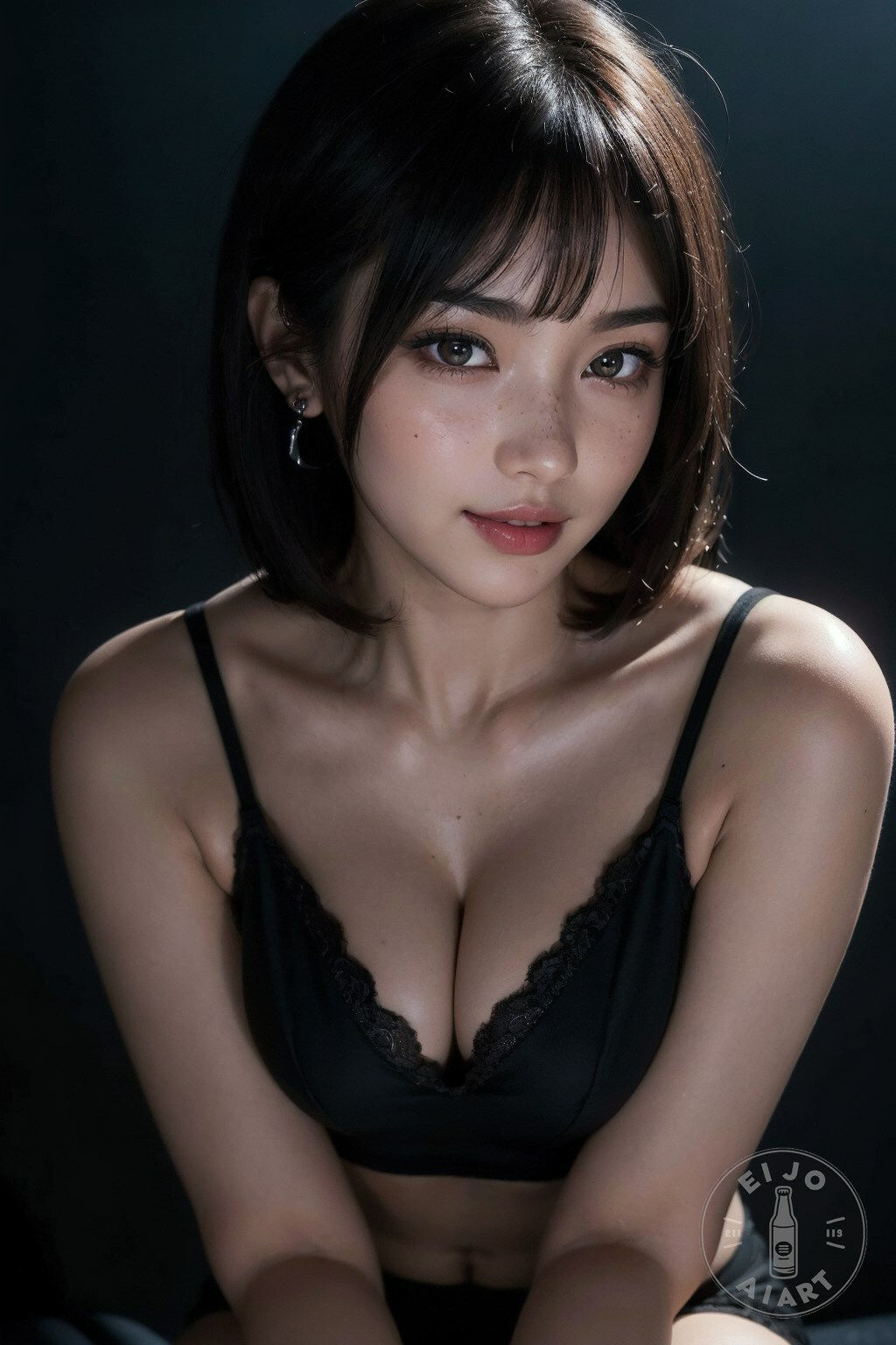 サンプル画像3:AI超美麗黒下着ヌードグラビア(ei-jo@AIBeautyGallery) [d_314932]