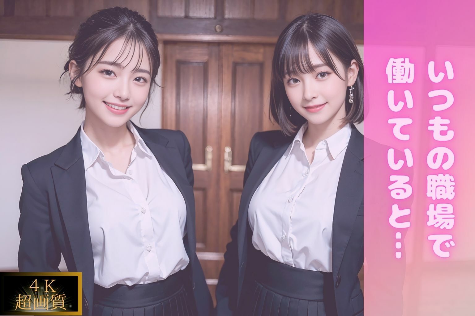 サンプル画像2:【痴女】ビッチな後輩達(女子○生AI画像) [d_314983]