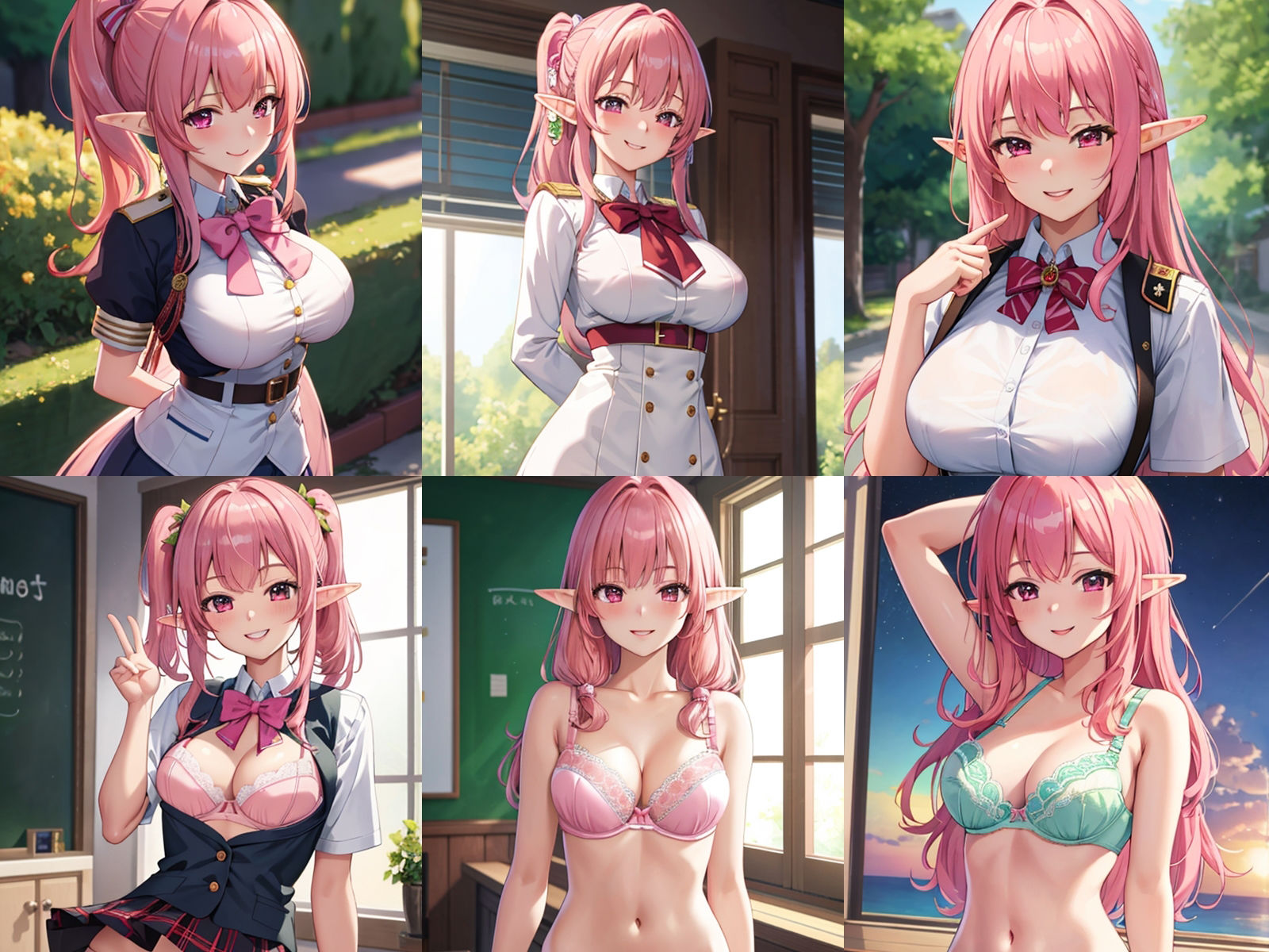 サンプル画像1:ピンク髪エルフJKが中出しセックスで孕みボテ腹になるまで(千草屋) [d_315158]