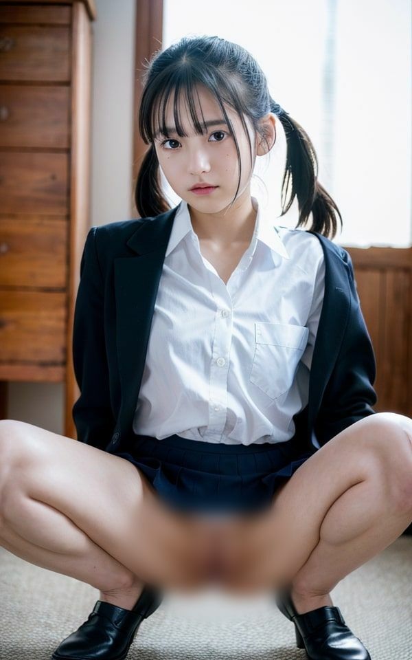 サンプル画像2:開脚！おさげ女子(特技はエロリンパ) [d_315328]