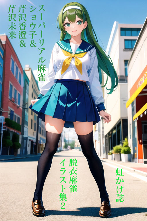 サンプル画像1:虹かけ誌 脱衣麻雀 イラスト集2 スーパーリアル麻雀 ショウ子＆香澄＆未来(九情承太郎商店) [d_315443]