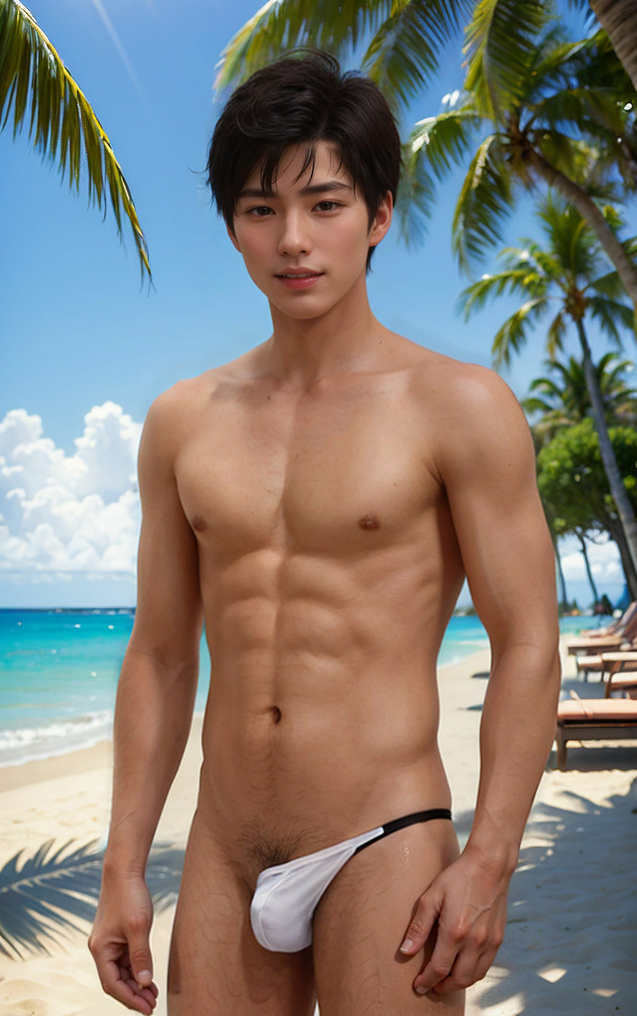 AI片側水着男子の画像10