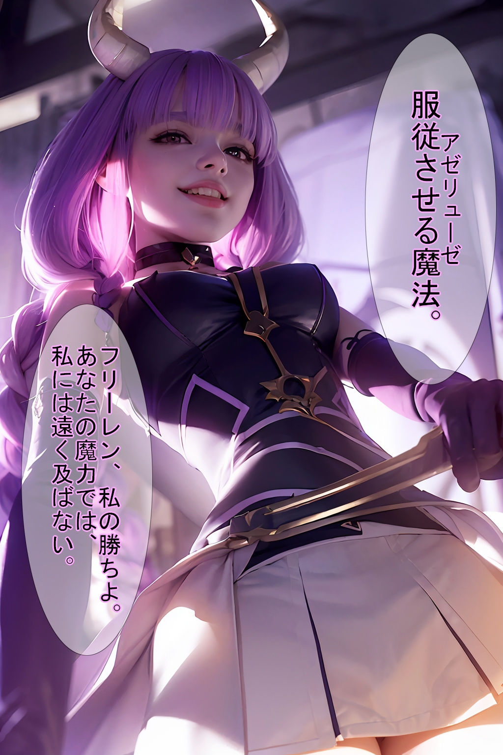 サンプル画像1:【敗北シリーズVol.04】断頭台のア〇ラが、フリ〇レンに敗北！(魔術師プロトン) [d_315542]