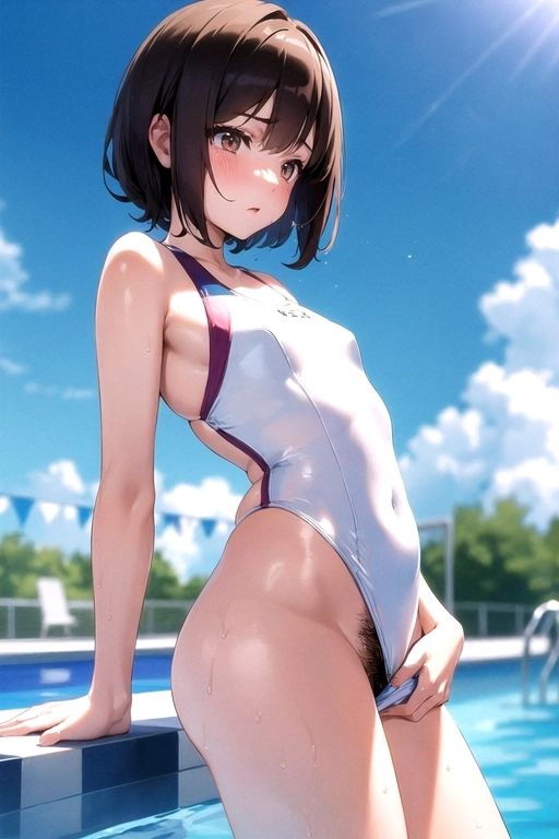 サンプル画像2:競泳水着×ちっぱいハート R18編(A.IZEN) [d_315563]