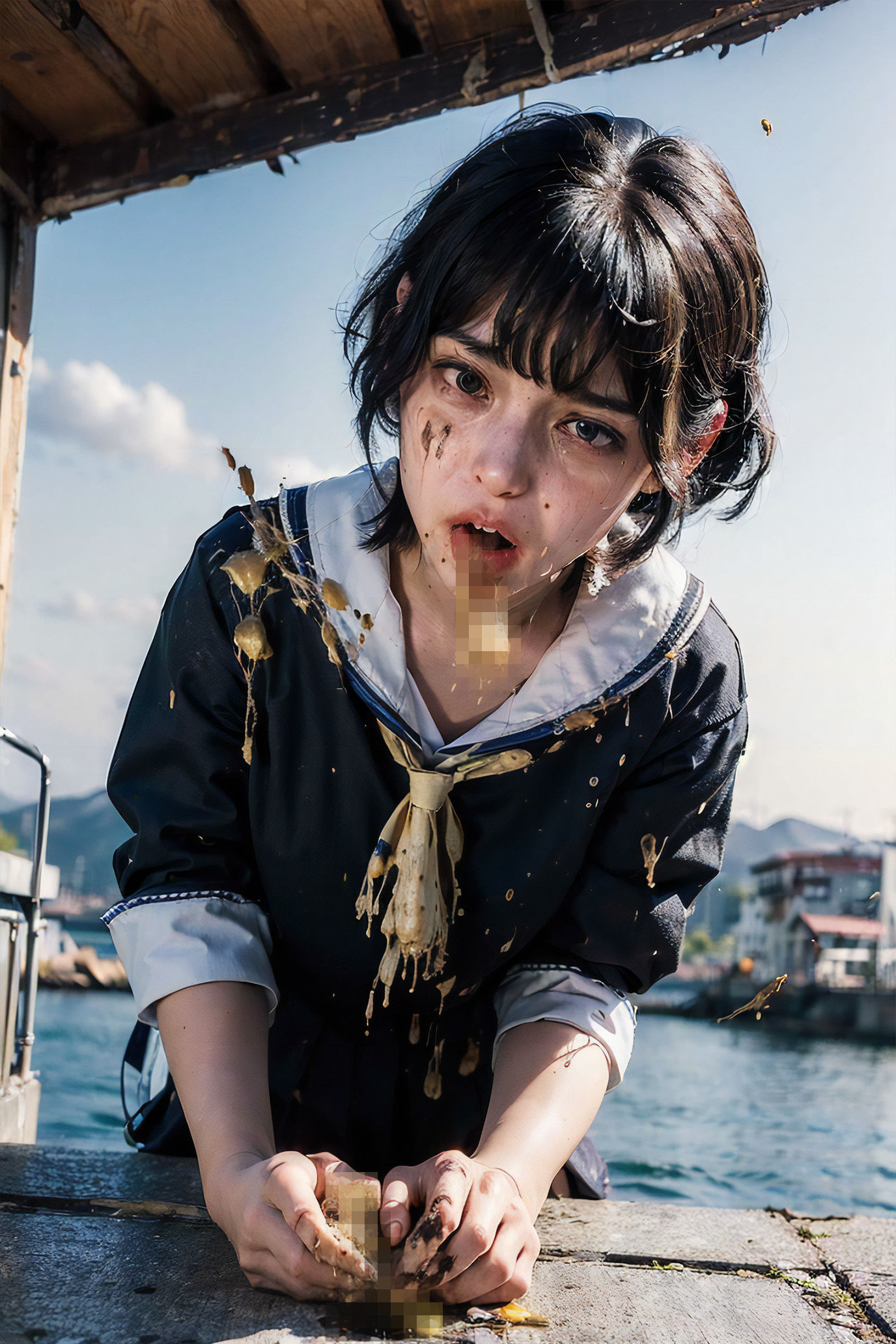 サンプル画像1:嘔吐Girls Vol.2 セーラー服編(Artificial Maniacs) [d_315580]