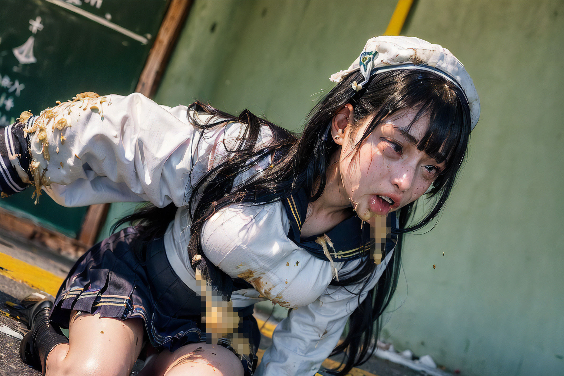 サンプル画像4:嘔吐Girls Vol.2 セーラー服編(Artificial Maniacs) [d_315580]