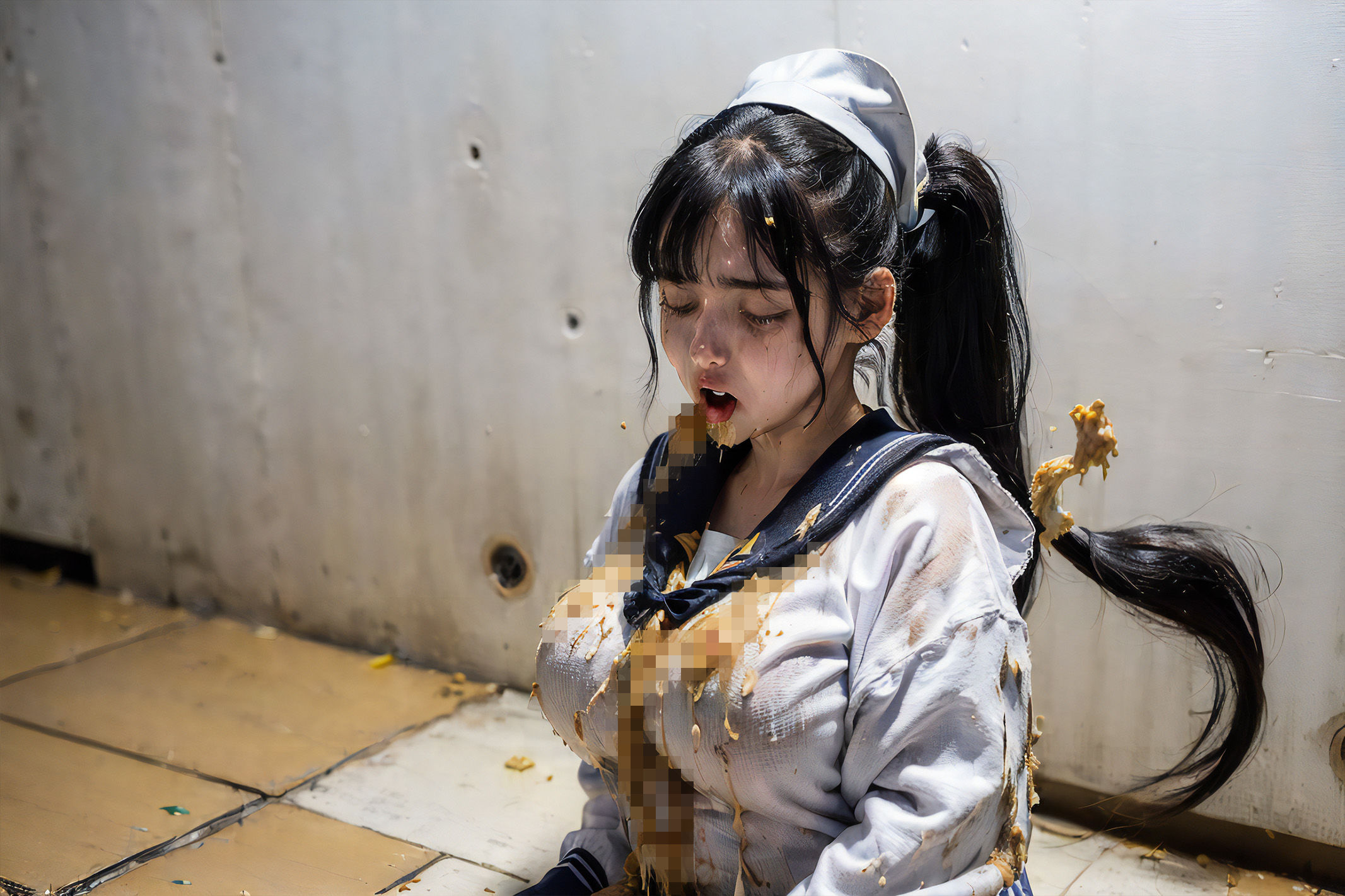 サンプル画像5:嘔吐Girls Vol.2 セーラー服編(Artificial Maniacs) [d_315580]