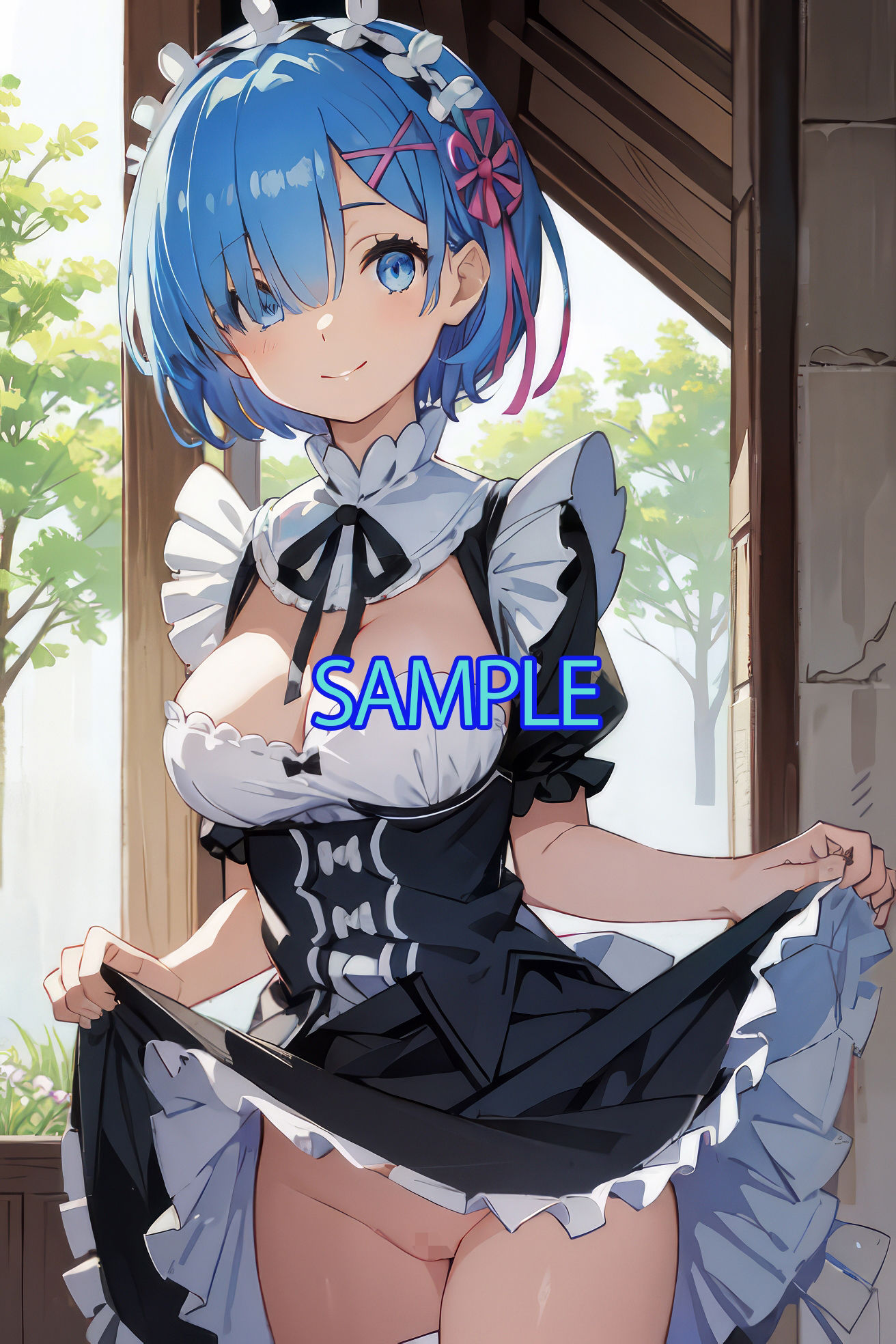 サンプル画像2:Re:ゼロから始める異世界性活:レムのお◯んこを使い倒す(AIイラスト美少女.store) [d_315591]