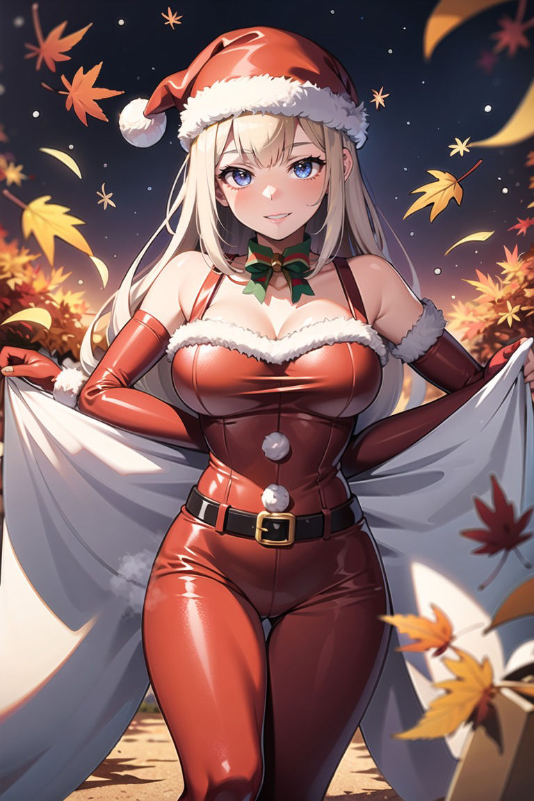 サンプル画像1:クリスマスのプレゼントは私だよ？(maria.ai.art) [d_315627]