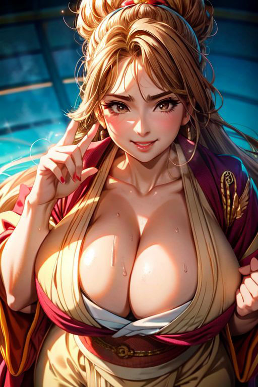 サンプル画像4:爆乳AI脱ぎかけ着物1(AI出版) [d_316003]