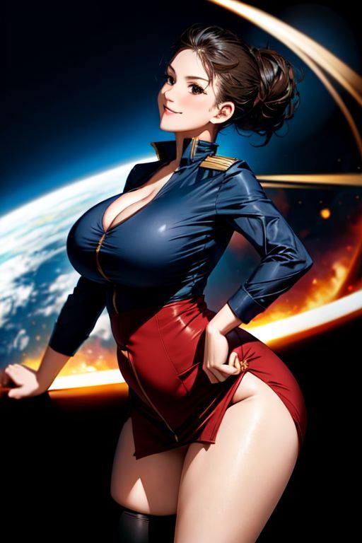 サンプル画像3:爆乳AIキャビンアテンダント1(AI出版) [d_316011]