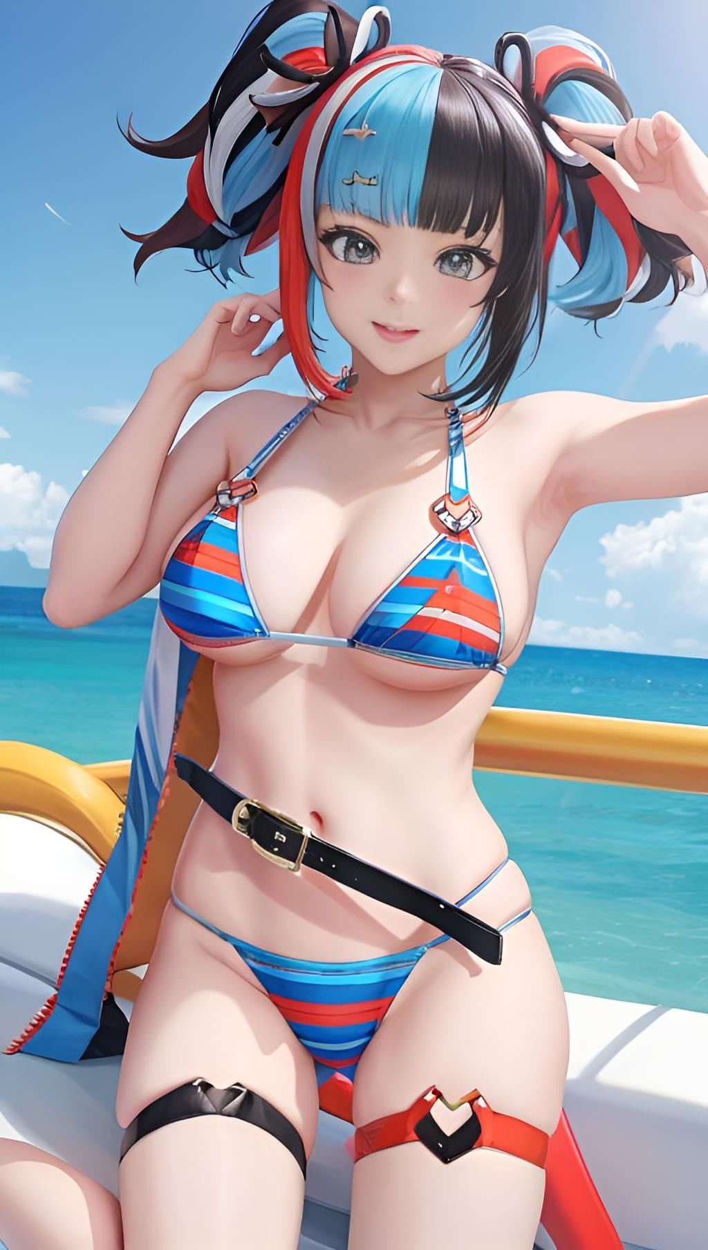 サンプル画像2:かわいい女の子のアヘ顔いただきました(AI Model Channel) [d_316033]