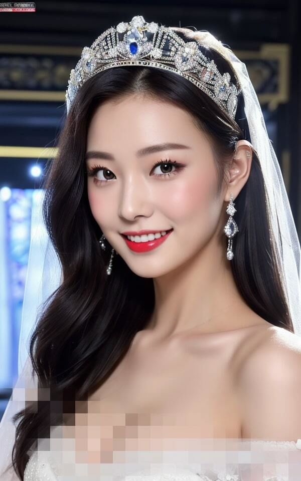 サンプル画像1:【黒髪貧乳】卑猥な花嫁(夜行三輪車) [d_316036]