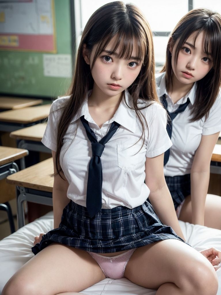 サンプル画像6:女子校生の生徒たちと教室でハーレムセックス(えろすうり出張所) [d_316074]