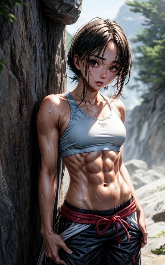 サンプル画像4:ロッククライミングってイイよね！ 176枚(AIイラストラボ) [d_316076]