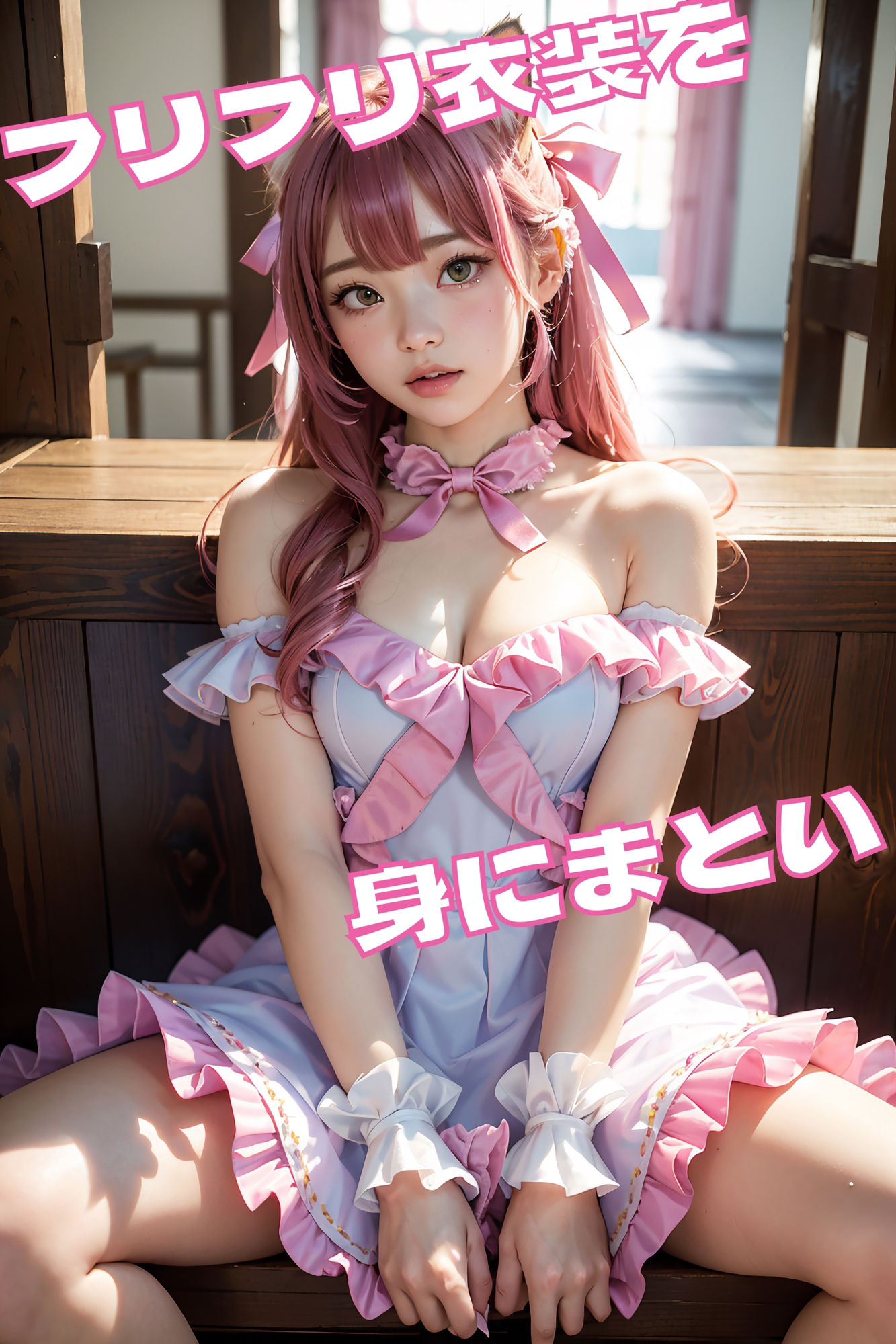 サンプル画像1:超大量！！猫耳アイドルをガッツリ中出しで孕ませた時の写真(スタープロダクション☆) [d_316207]