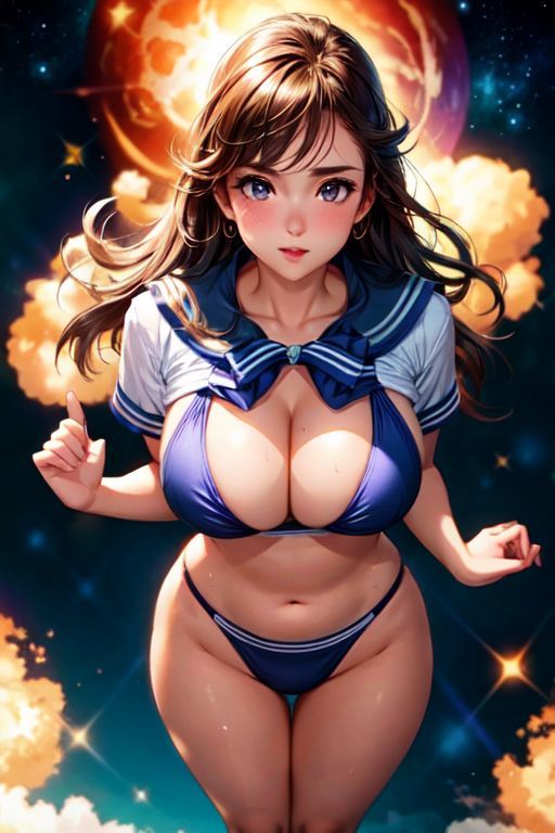 サンプル画像6:爆乳AIセーラーハイレグビキニ1(AI出版) [d_316236]