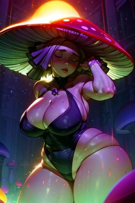 サンプル画像6:爆乳AIキノコ娘1(AI出版) [d_316243]