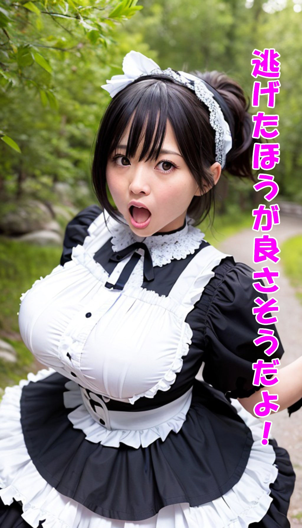 サンプル画像2:逃げろ！ Vol.5(AI画像チャレンジャー) [d_316271]