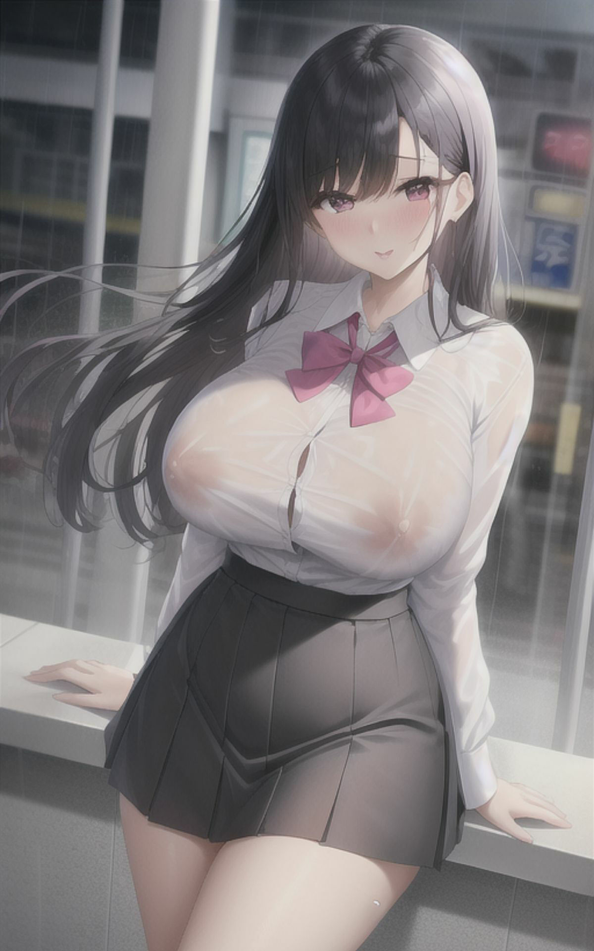 サンプル画像2:AI美女イラストvol.23あん濡れちゃう(AI Girls Creation) [d_316342]