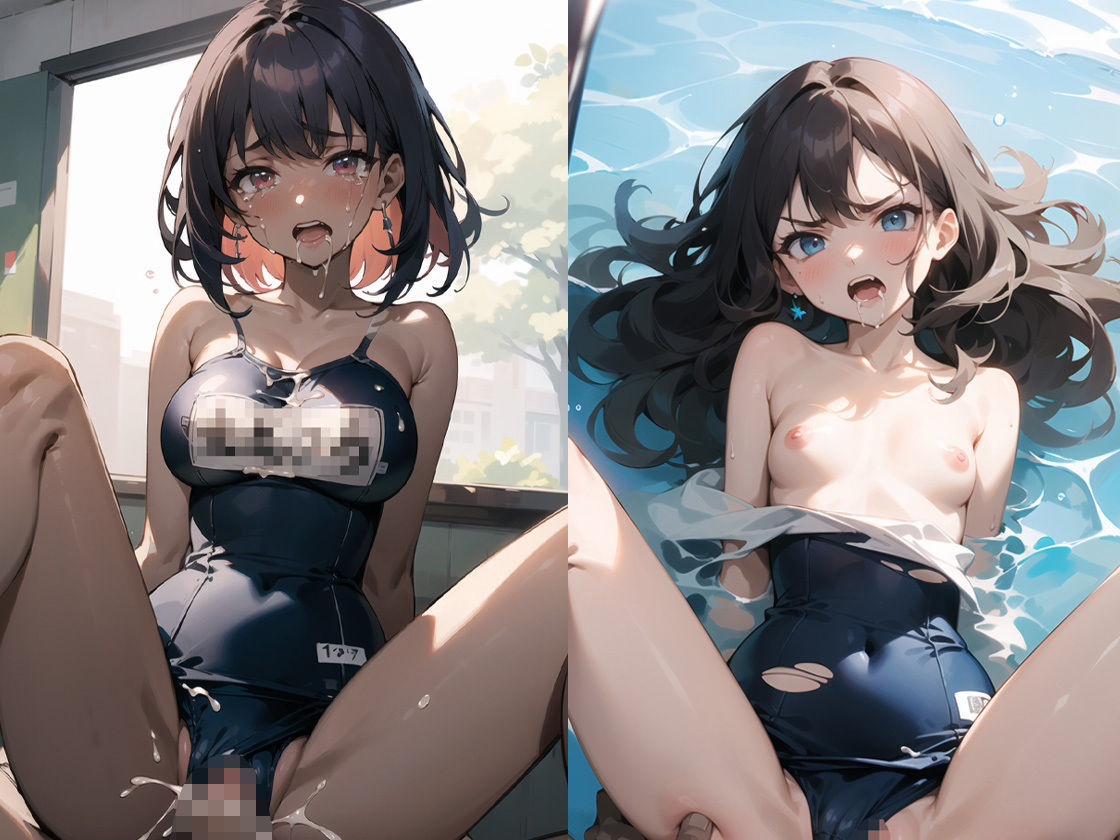 サンプル画像2:スク水美少女徹底凌●の記録(猫パンチ) [d_316358]