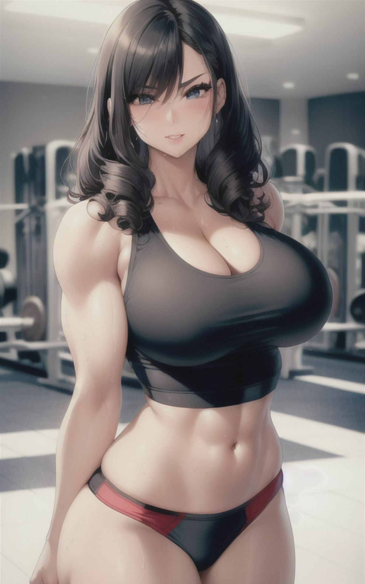 サンプル画像3:AI美女イラストvol.24筋肉女子が好き(AI Girls Creation) [d_316402]