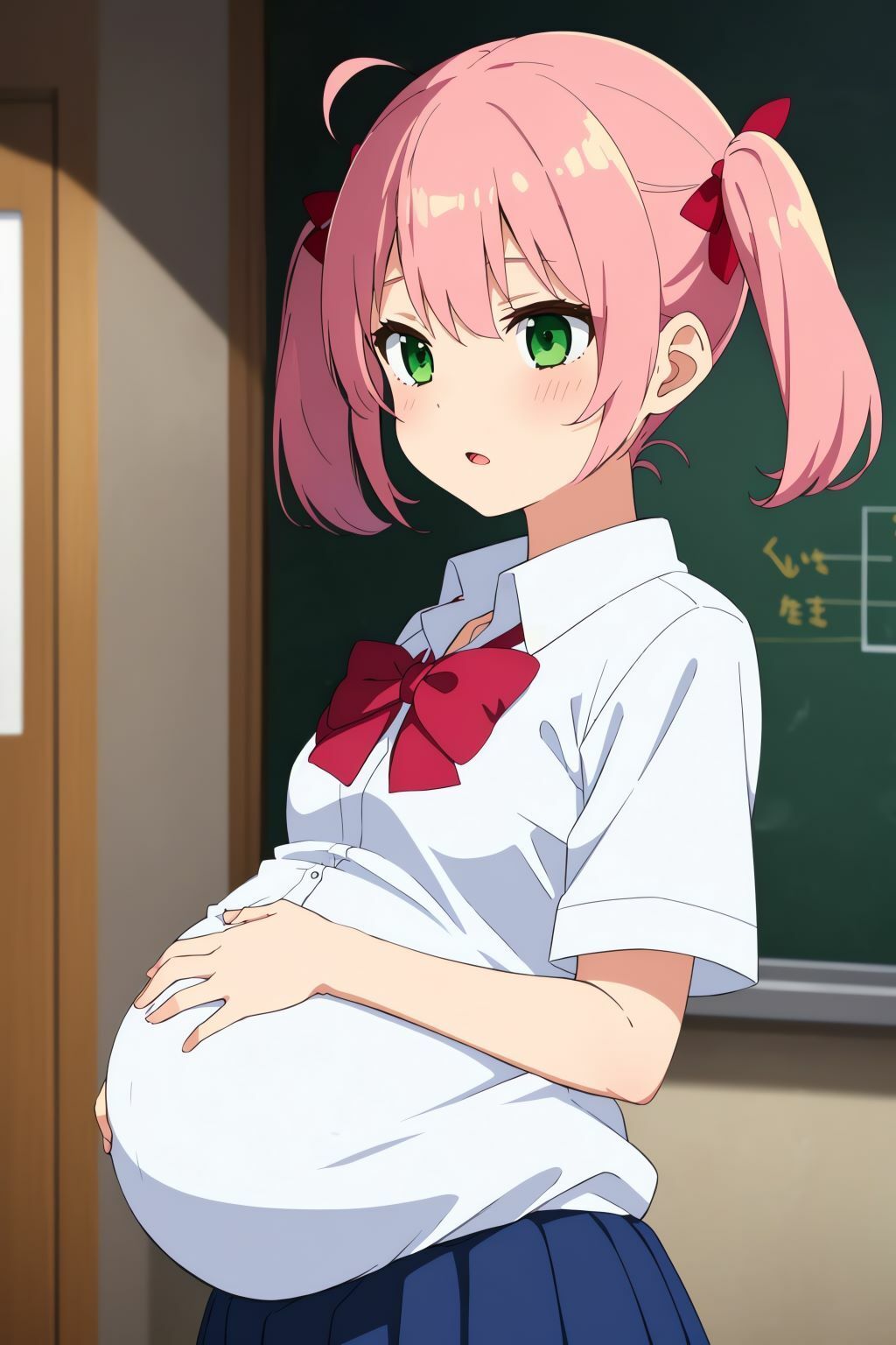 サンプル画像4:ボテ腹ぷにまん娘にぶっかけ中出し！(AI美少女プロダクション) [d_316465]