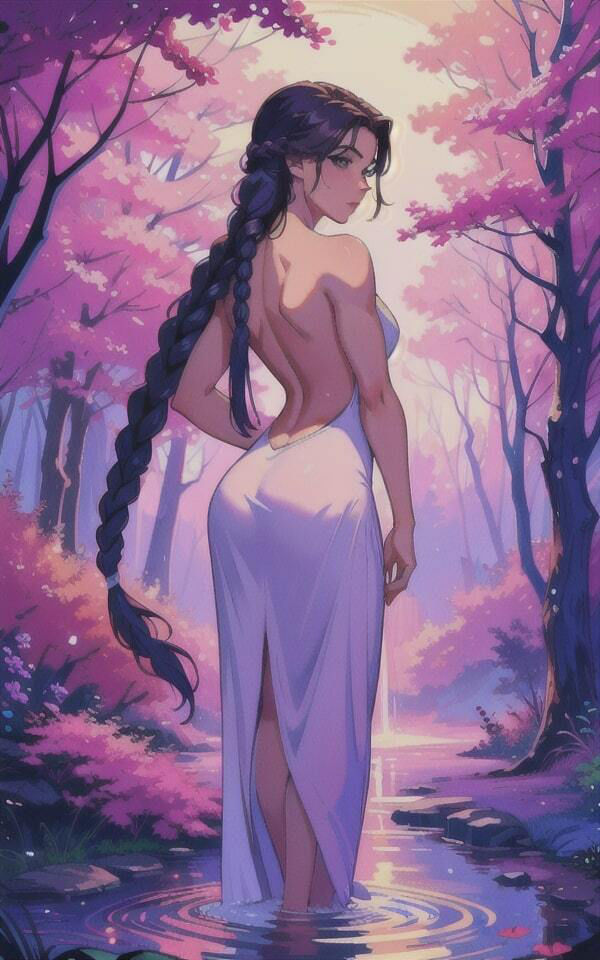 サンプル画像1:森の姫様 森に隠れている神降臨こっそり覗いたら！？水浴びヴィーナス(真面目っこ) [d_316515]