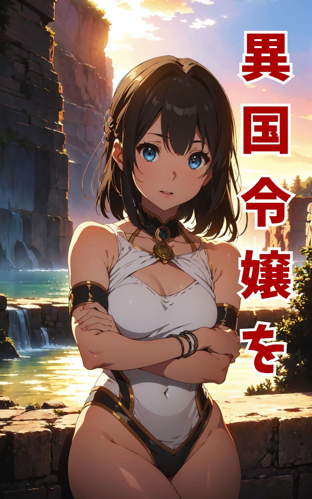 サンプル画像2:異国令嬢を硬めの肉棒で、おもてなし(画像生成マン) [d_316522]