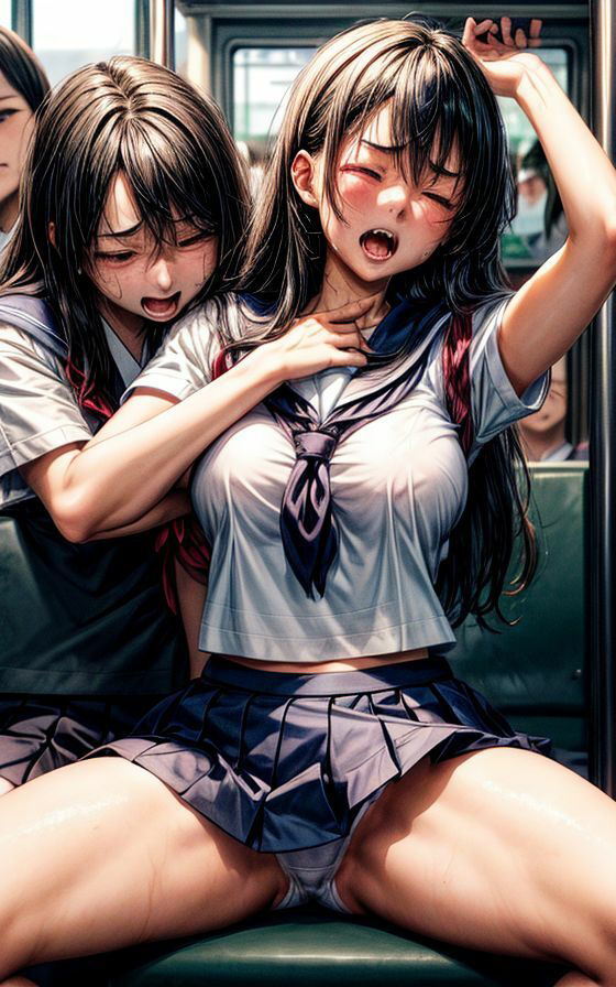 サンプル画像4:モンゼツ通学 177枚(AIイラストラボ) [d_316687]