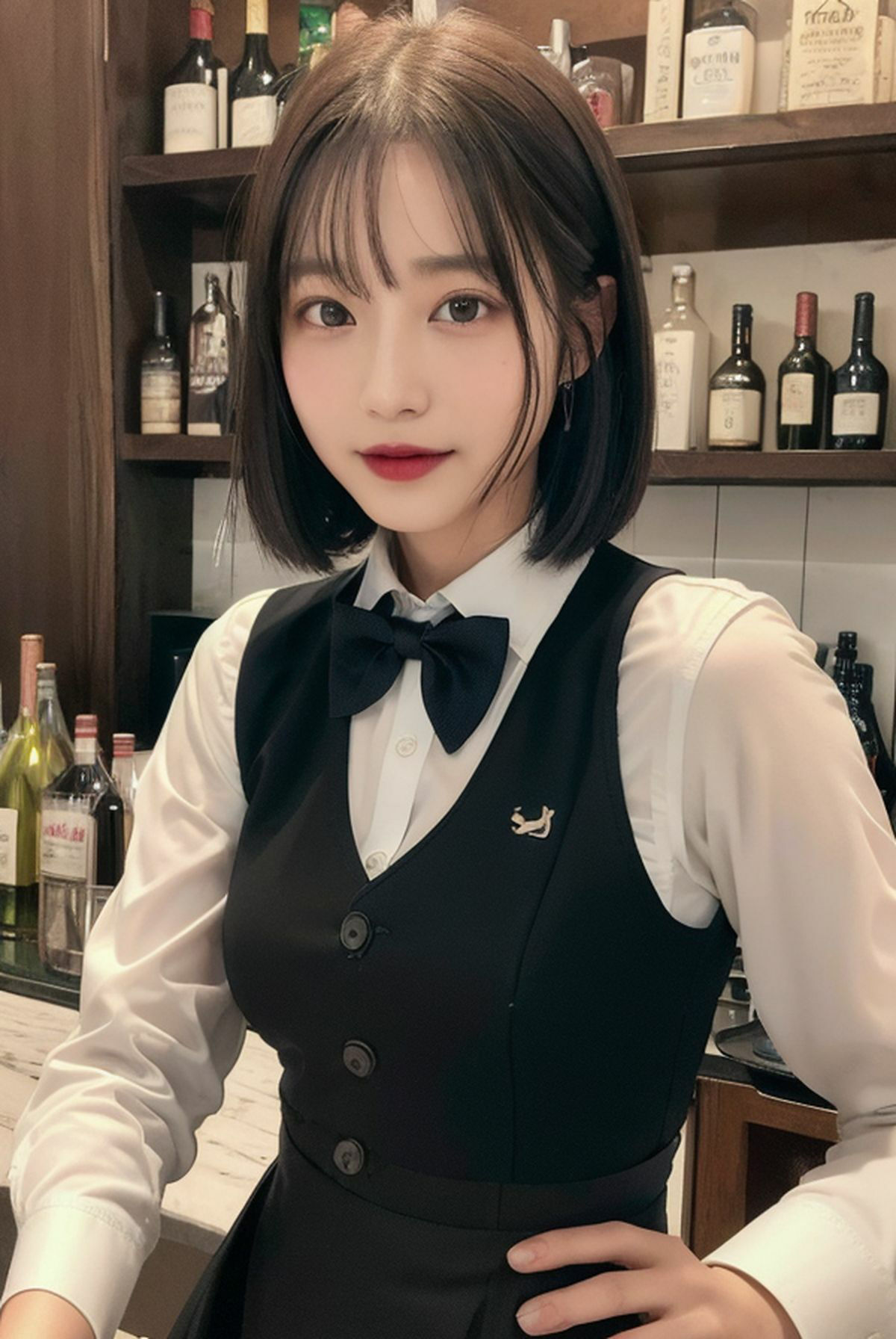 サンプル画像1:街でも評判の美人バーテンダーにはカルーアミルクをぶっかけてみたい＜美の一丁目コレクション＞(一丁目倶楽部) [d_316688]