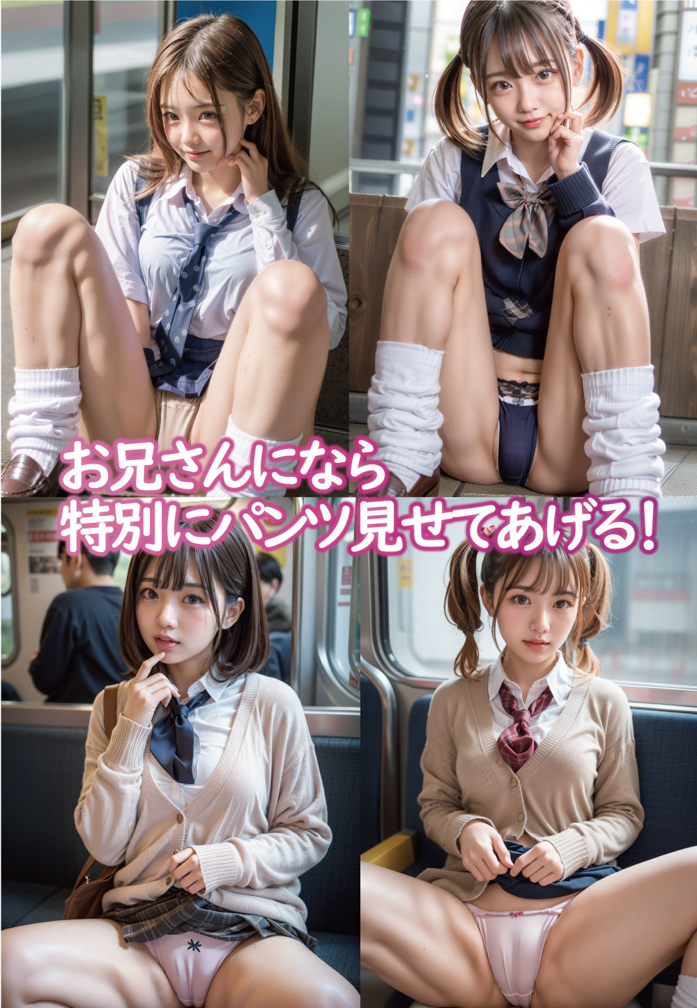 サンプル画像4:【高画質】えっちな生パンツシリーズ 2見せたがりJKちゃん(JJ★Club) [d_316753]