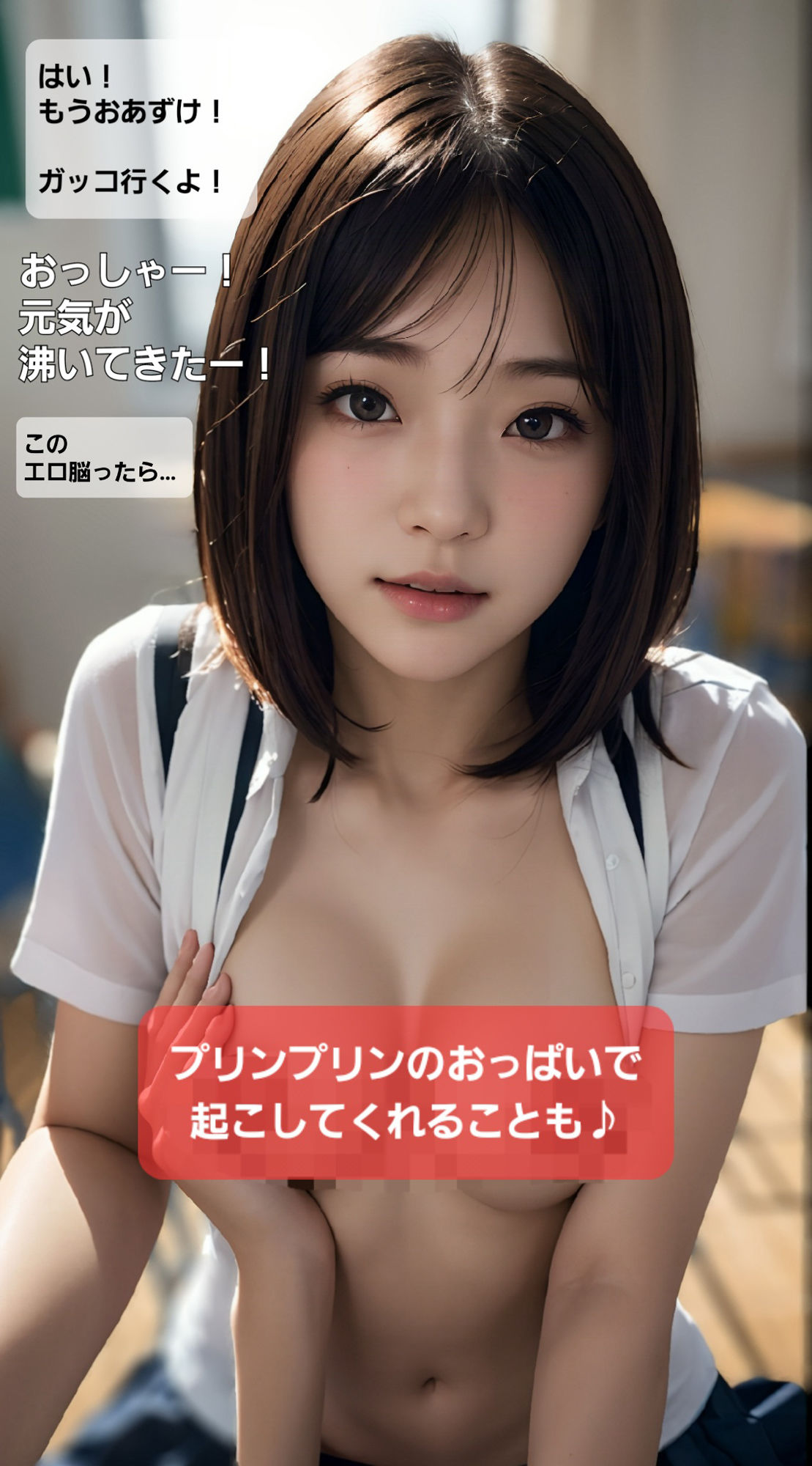 サンプル画像3:幼なじみはクラス委員 イチャLOVE学園物語(Daick AI-factory) [d_316755]