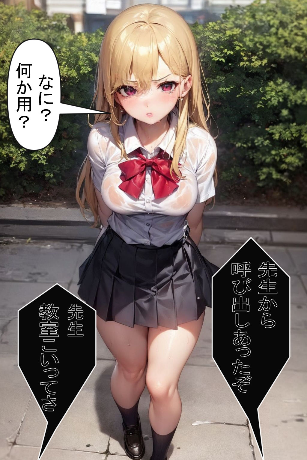 サンプル画像1:【セリフ付き】生意気なギャルをわからせる(ゆゆの森) [d_316805]