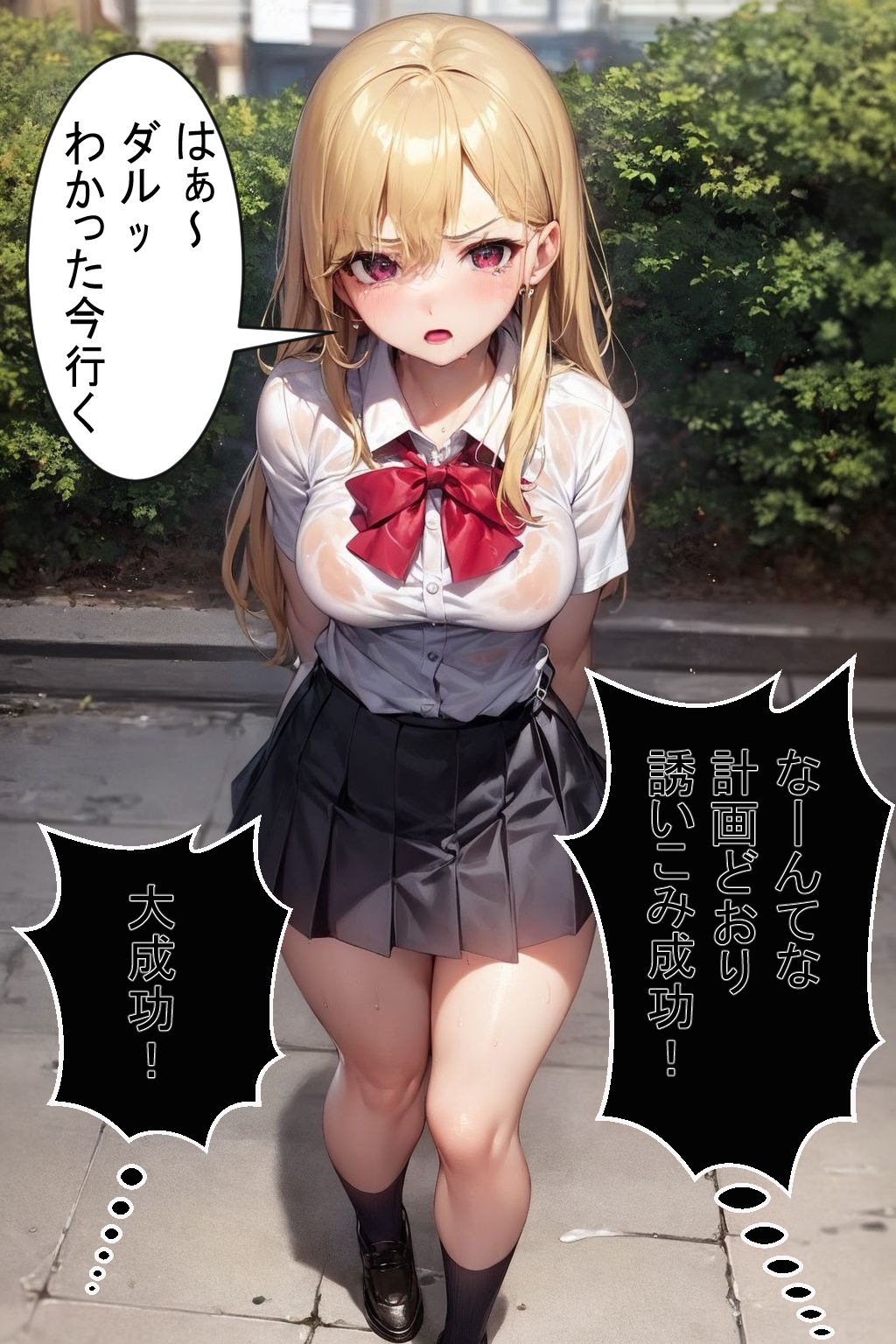 サンプル画像2:【セリフ付き】生意気なギャルをわからせる(ゆゆの森) [d_316805]