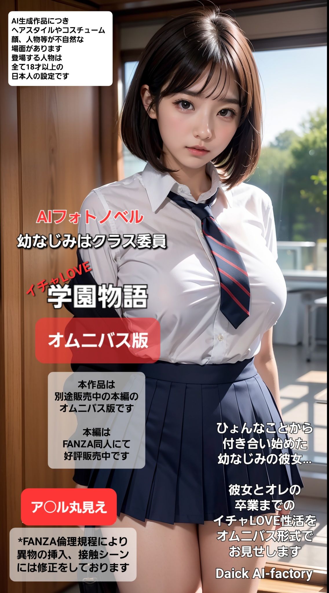 サンプル画像1:幼なじみはクラス委員 イチャLOVE学園物語 オムニバス版(Daick AI-factory) [d_316935]