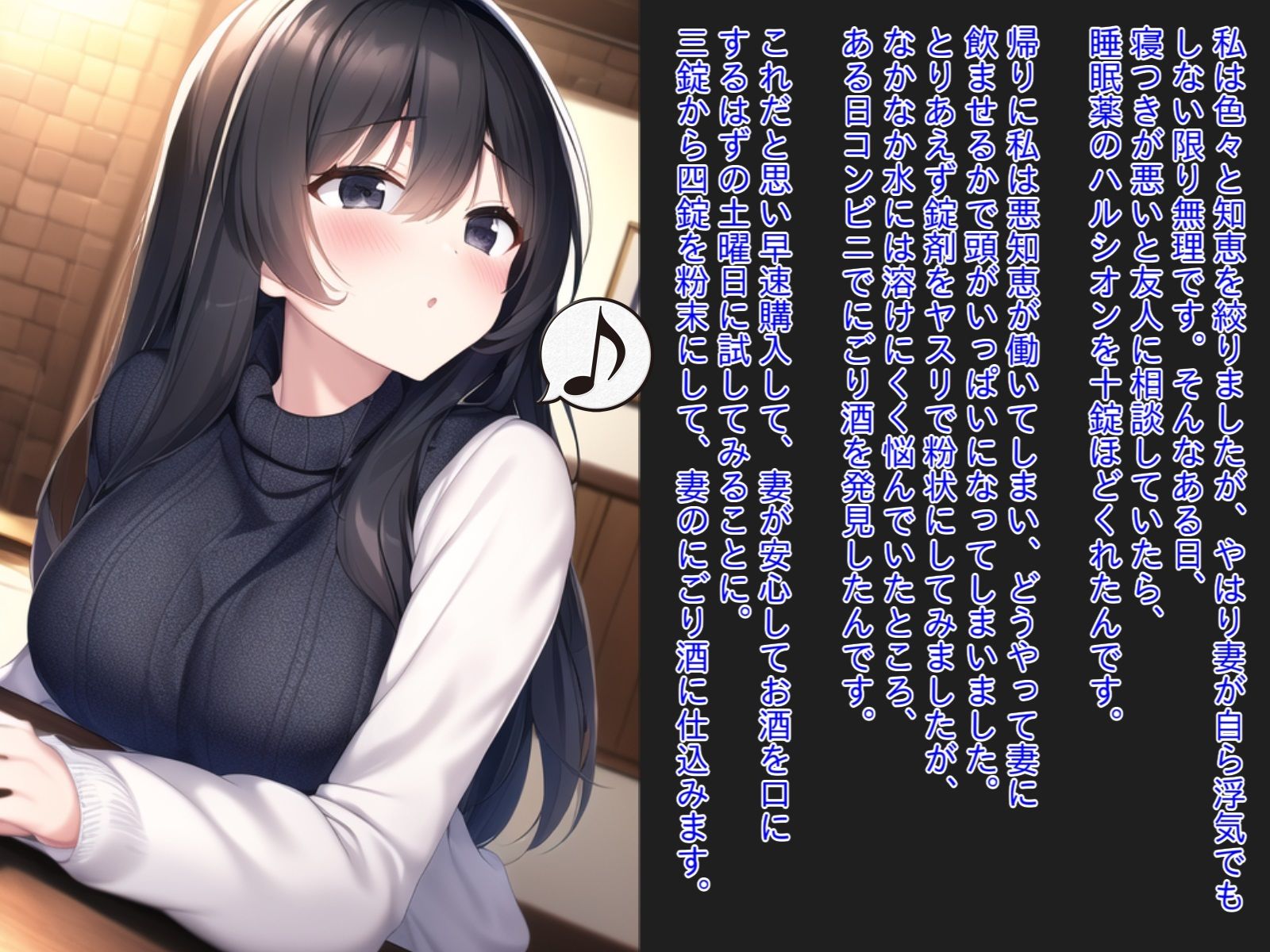 サンプル画像2:眠らせた妻と性欲の強い友人を二人っきりにしたら、容赦なく孕まされてしまった件。(NTR最強會) [d_316941]