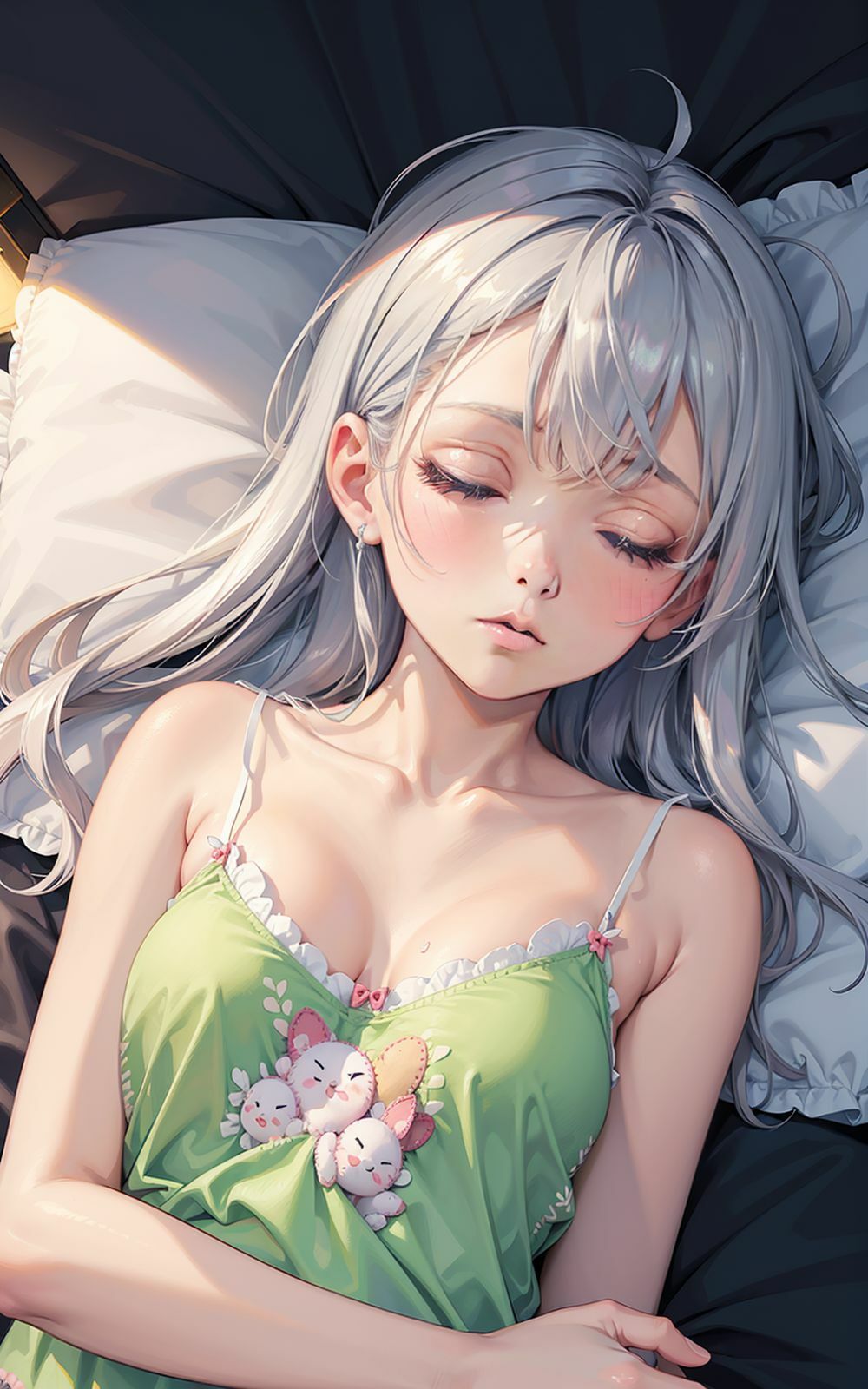 サンプル画像1:AIイラスト集 少女の寝顔(AI ヤン) [d_317493]