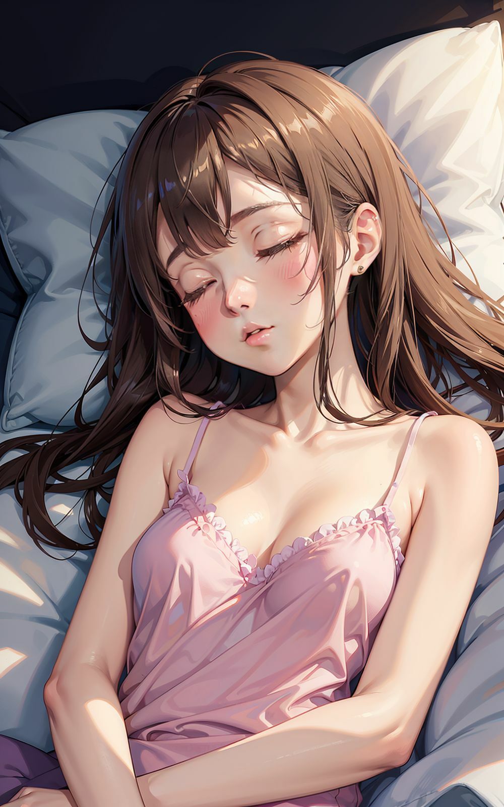 サンプル画像2:AIイラスト集 少女の寝顔(AI ヤン) [d_317493]