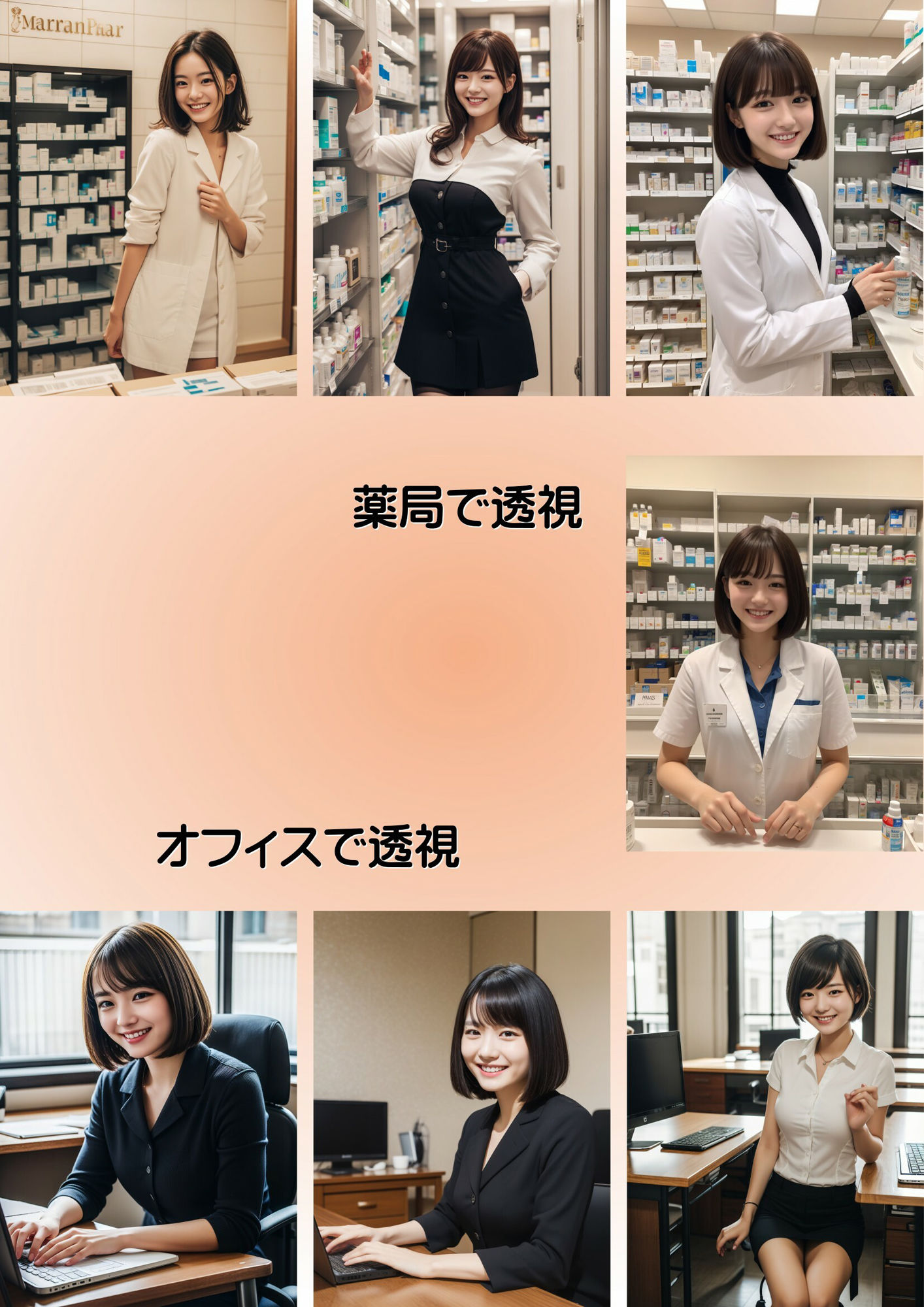 サンプル画像1:AI美女写真集 透視眼鏡 お仕事編3(R-factory) [d_317575]