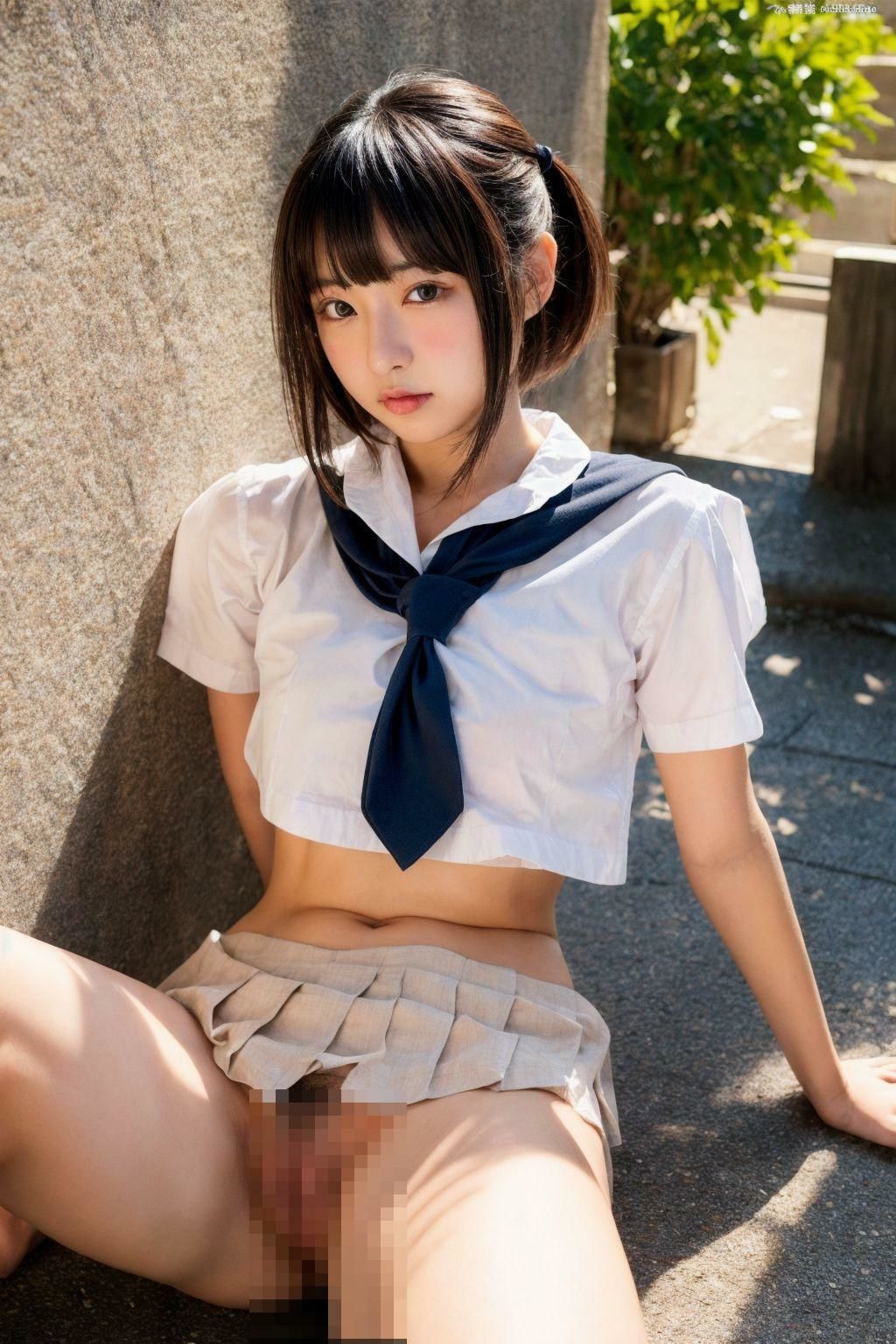 サンプル画像4:制服美少女食べ盛り(無限想像工房) [d_317594]