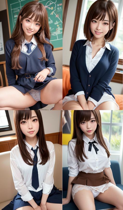 サンプル画像3:AI美女おぱんつJK〜おぱんつJKこすちゅーむ〜 ぱんつ ぱんちら ぱんもろ パンティ M字開脚 日本人 美人 美少女 女子校生 女子校生 学校 学園 制服 生徒 教師 グラビア写真集 アイドル 可愛い 激カワ 巨乳 並乳 むちむち スポーツ コスプレ AI生成(AI美女wearing@BY PENCO) [d_317599]