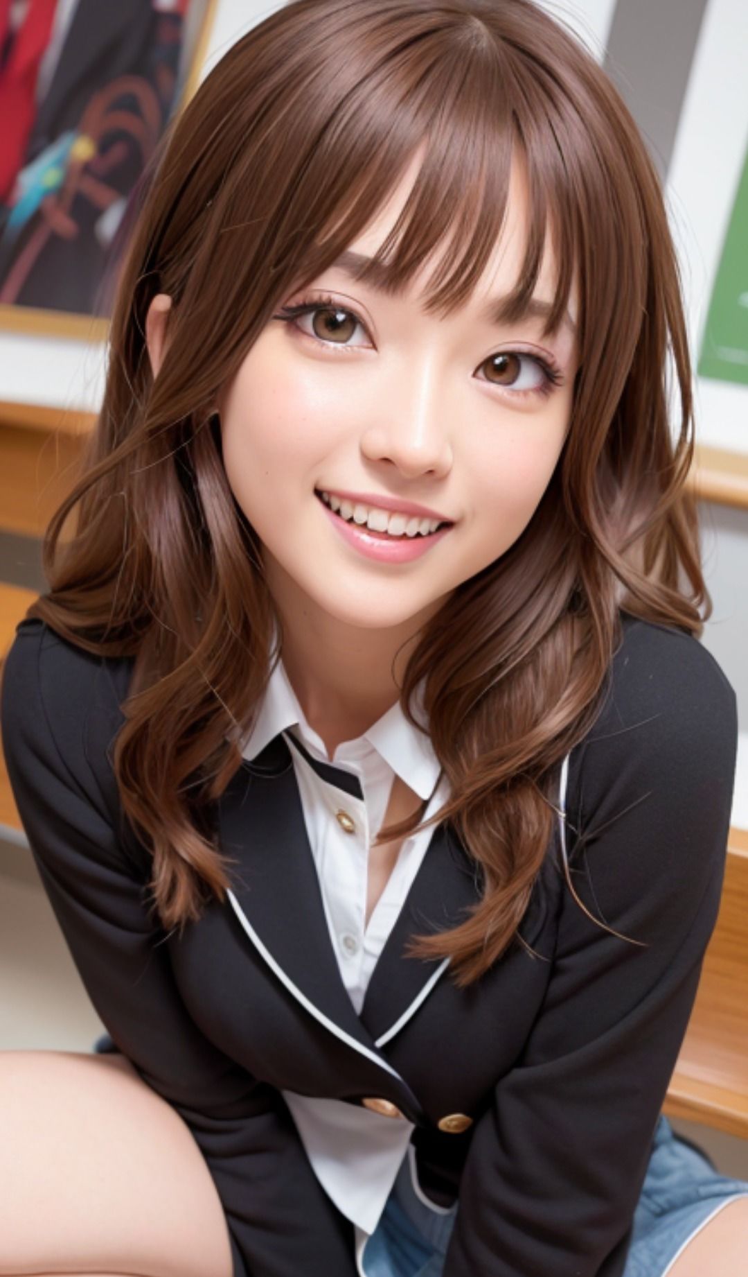 サンプル画像6:AI美女おぱんつJK〜おぱんつJKこすちゅーむ〜 ぱんつ ぱんちら ぱんもろ パンティ M字開脚 日本人 美人 美少女 女子校生 女子校生 学校 学園 制服 生徒 教師 グラビア写真集 アイドル 可愛い 激カワ 巨乳 並乳 むちむち スポーツ コスプレ AI生成(AI美女wearing@BY PENCO) [d_317599]