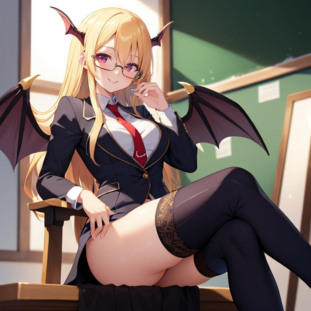 サンプル画像1:女教師風サキュバスさん(ほげふが) [d_317669]