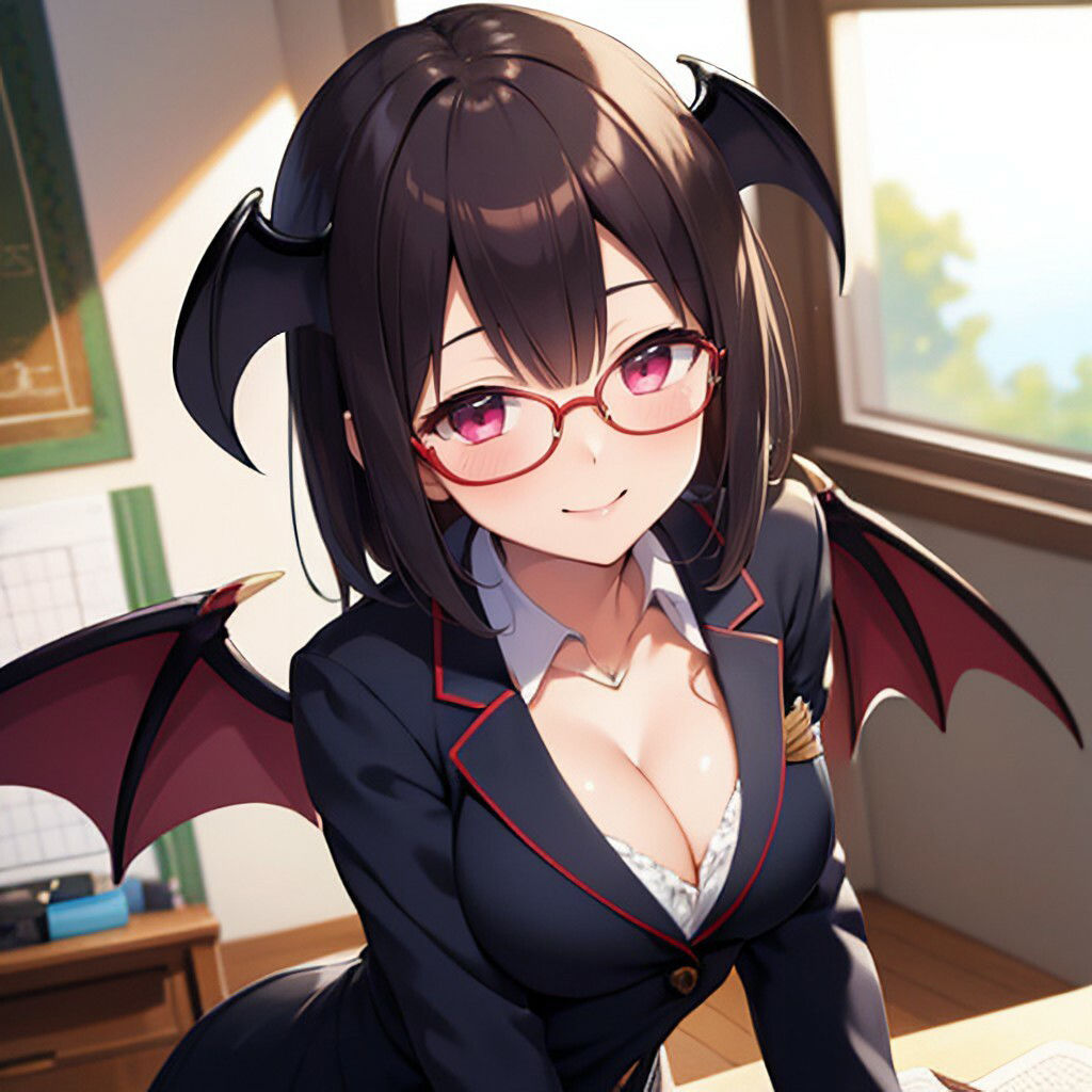 サンプル画像3:女教師風サキュバスさん(ほげふが) [d_317669]