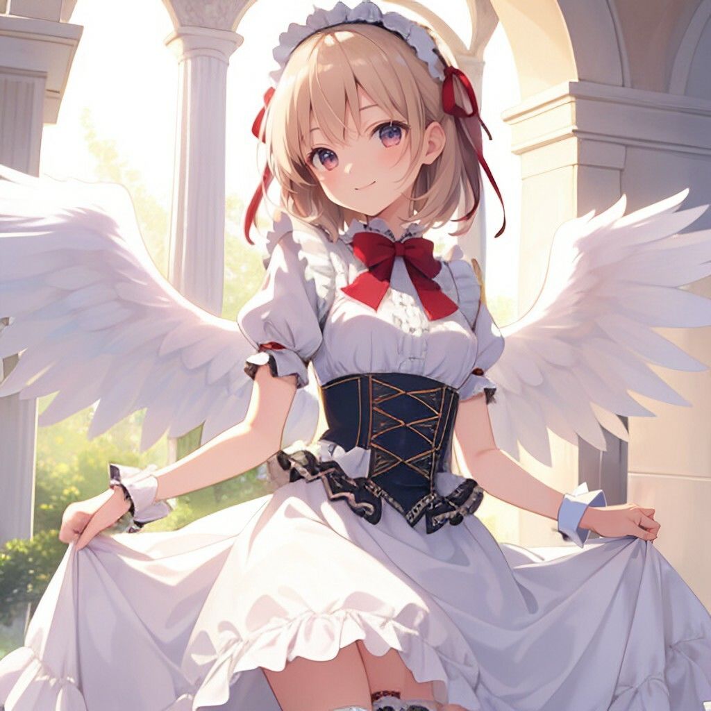 サンプル画像1:ロ○ータファッション風天使さん(ほげふが) [d_317675]