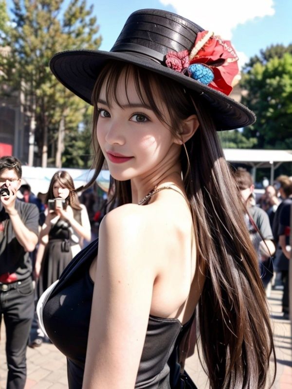 サンプル画像1:露出ショー女 コスプレおねーさん(陽動作戦) [d_317776]