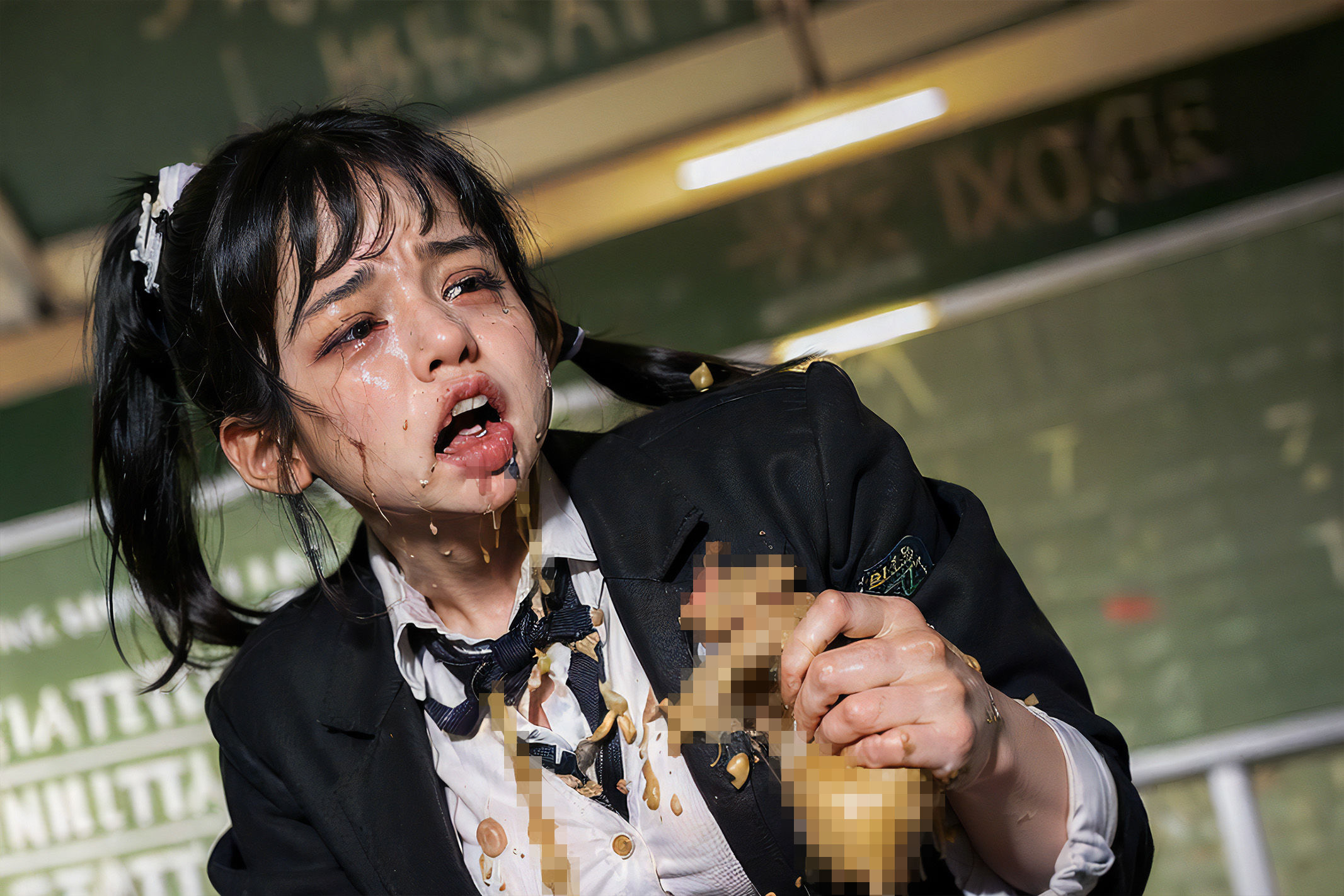 サンプル画像5:嘔吐Girls Vol.3 ブレザー編(Artificial Maniacs) [d_317798]